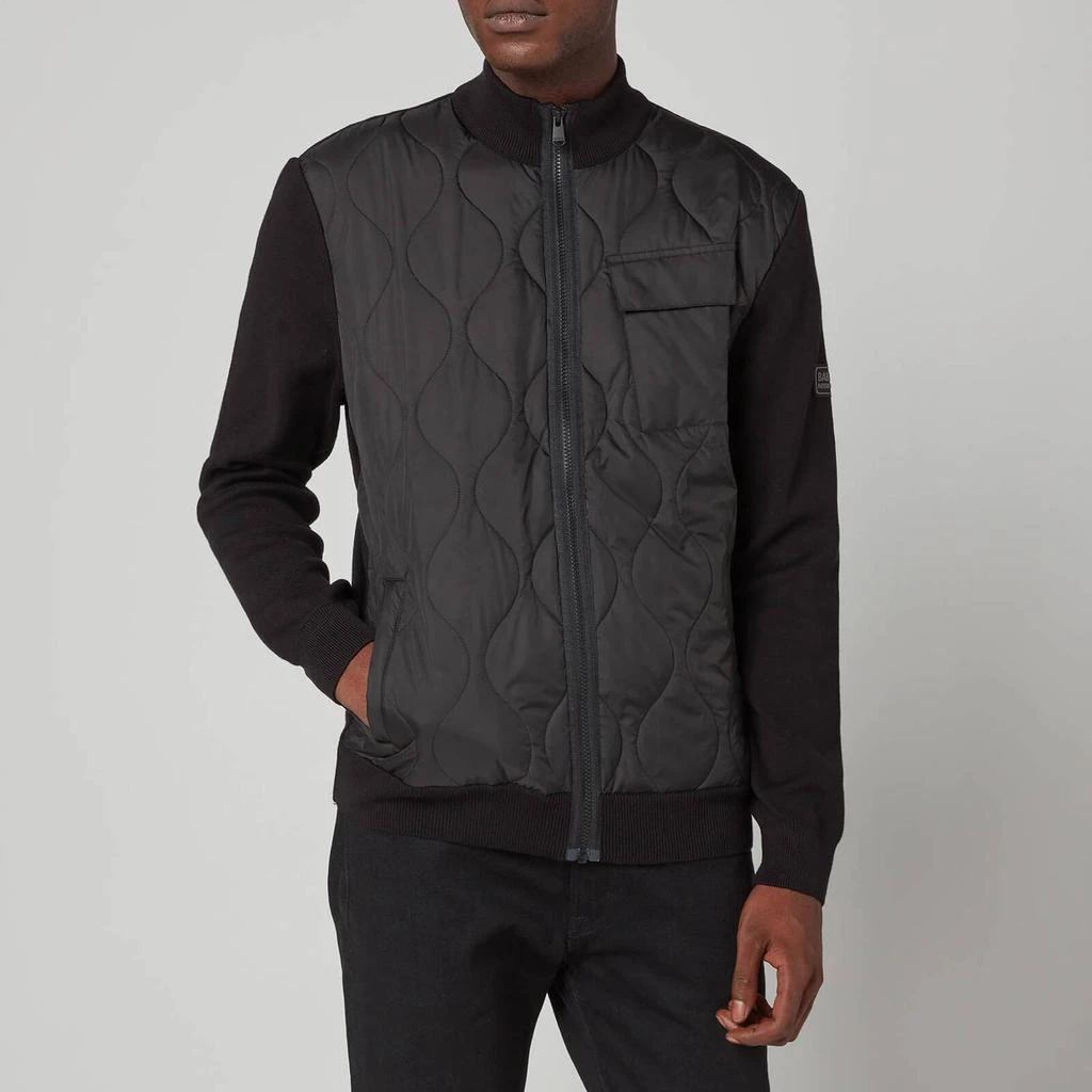 商品Barbour|Barbour International Men's Slipstream Quilt Knit Jacket - Black,价格¥554,第1张图片