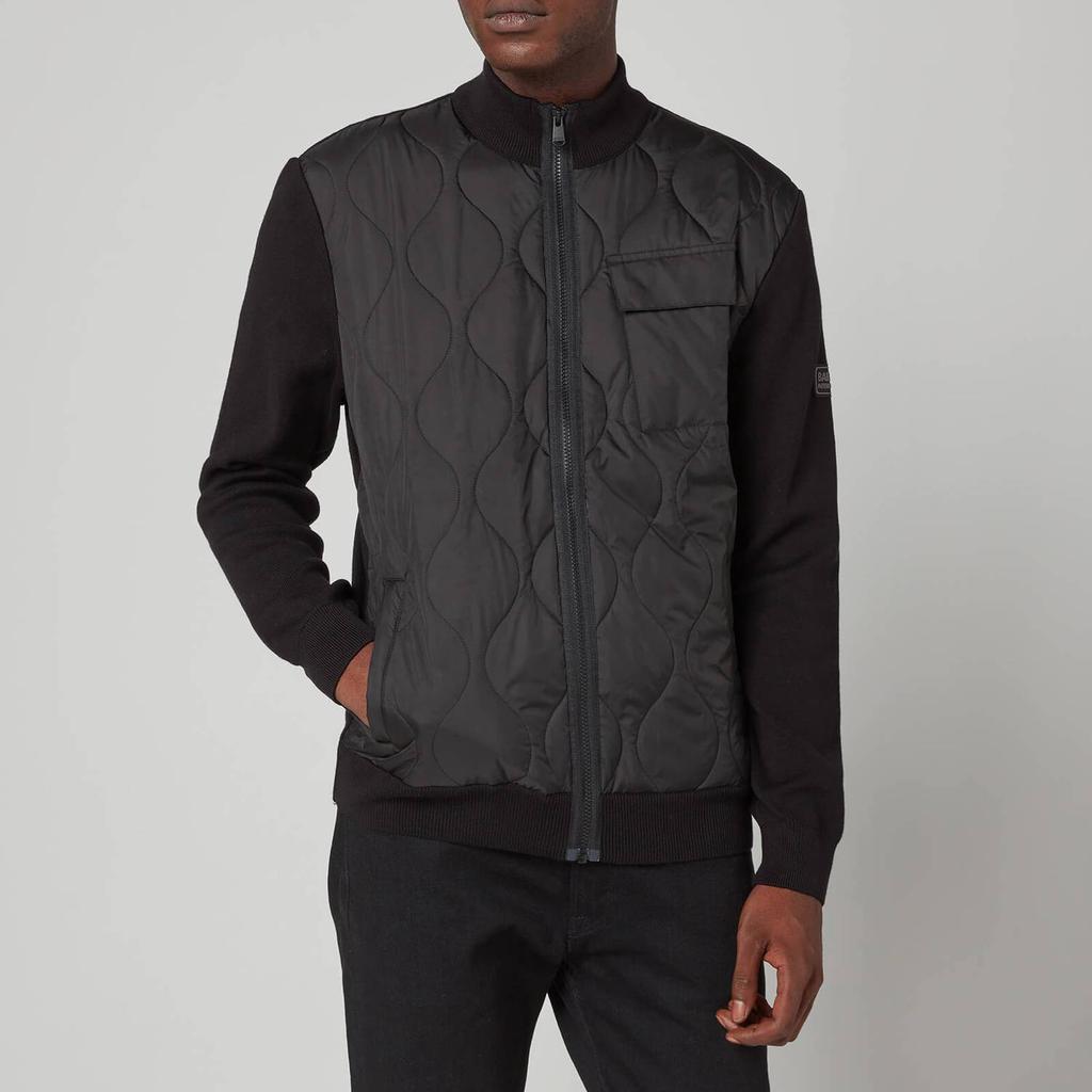 商品Barbour International|Barbour International Men's Slipstream Quilt Knit Jacket - Black,价格¥618,第1张图片