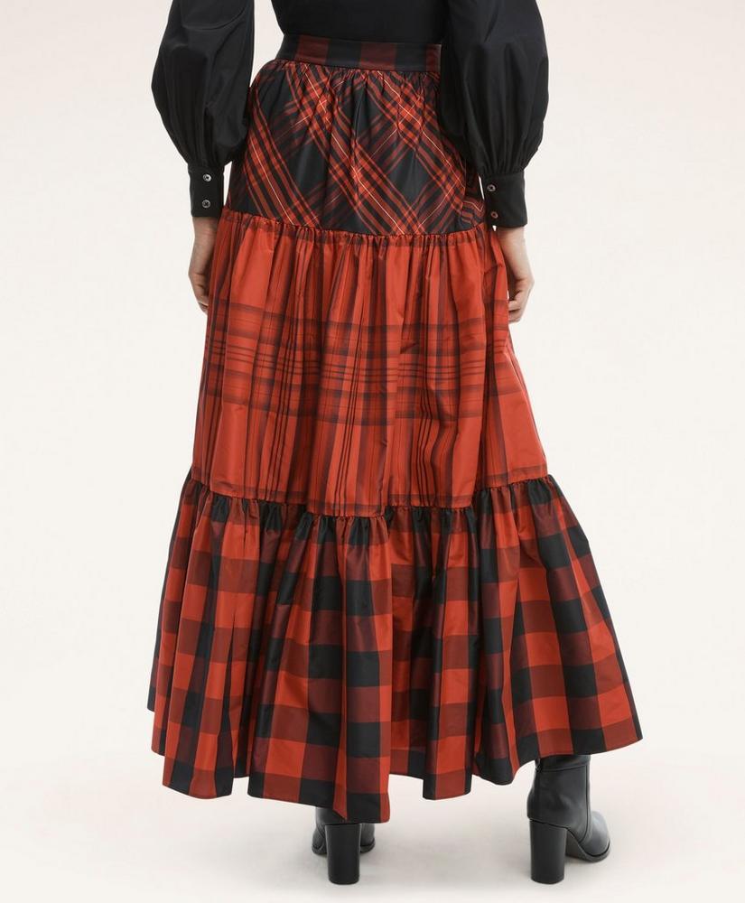 Taffeta Tiered Tartan Skirt商品第3张图片规格展示