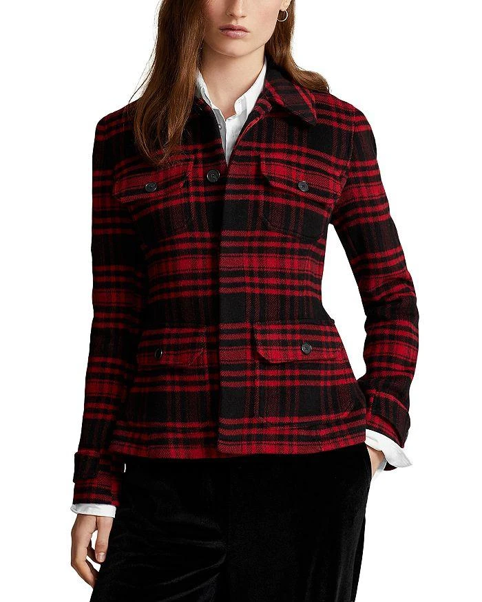 商品Ralph Lauren|Plaid Wool Twill Utility Jacket,价格¥3656,第1张图片详细描述