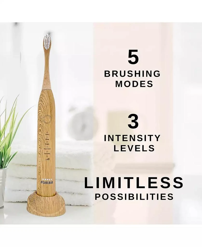 Sonic Electric Toothbrush with USB Charging Base, USB Cord and Bamboo Brush Heads, Set of 3 商品