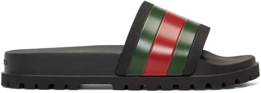 商品Gucci|Black Trek Slides拖鞋,价格¥1649,第1张图片