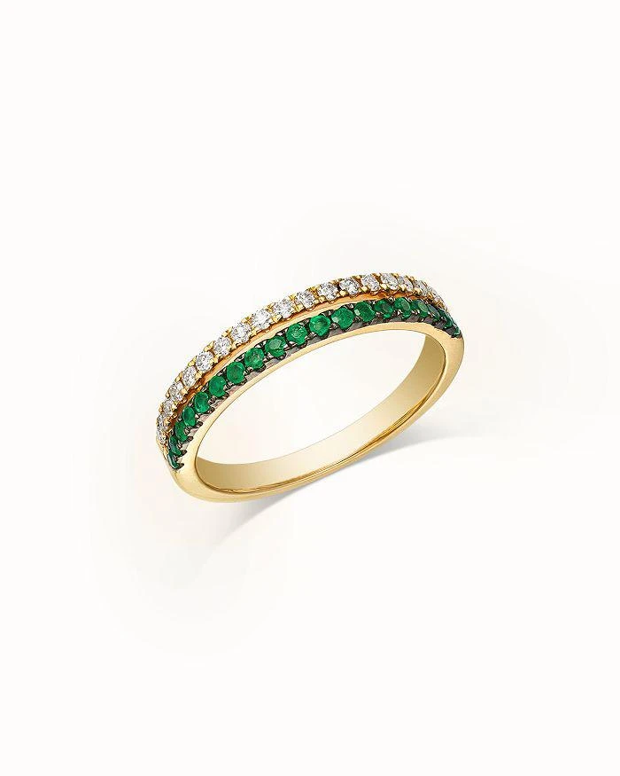 商品Bloomingdale's Fine Collection|Gemstone & Diamond Double Row Band in 14K Yellow Gold,价格¥8338,第1张图片