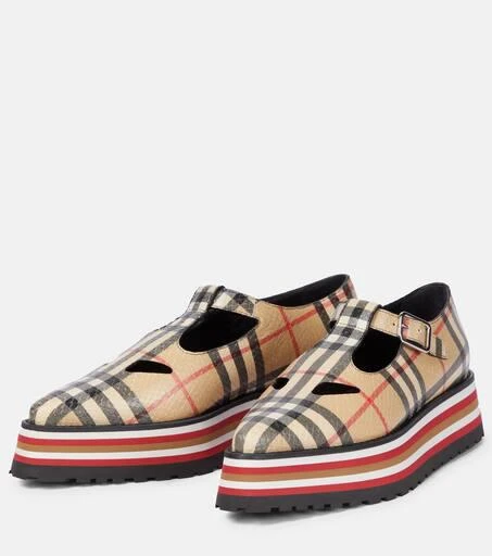 商品Burberry|Aldwych格纹皮革乐福鞋,价格¥5277,第5张图片详细描述