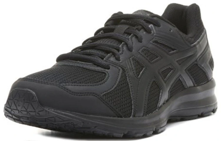 商品[国内直发] Asics|[预售3天]Jog 100 2 舒适软弹 PU网布织物合成革耐磨 低帮 越野训练短跑体测体考竞速跑步鞋 男女同款 黑武士,价格¥431,第4张图片详细描述