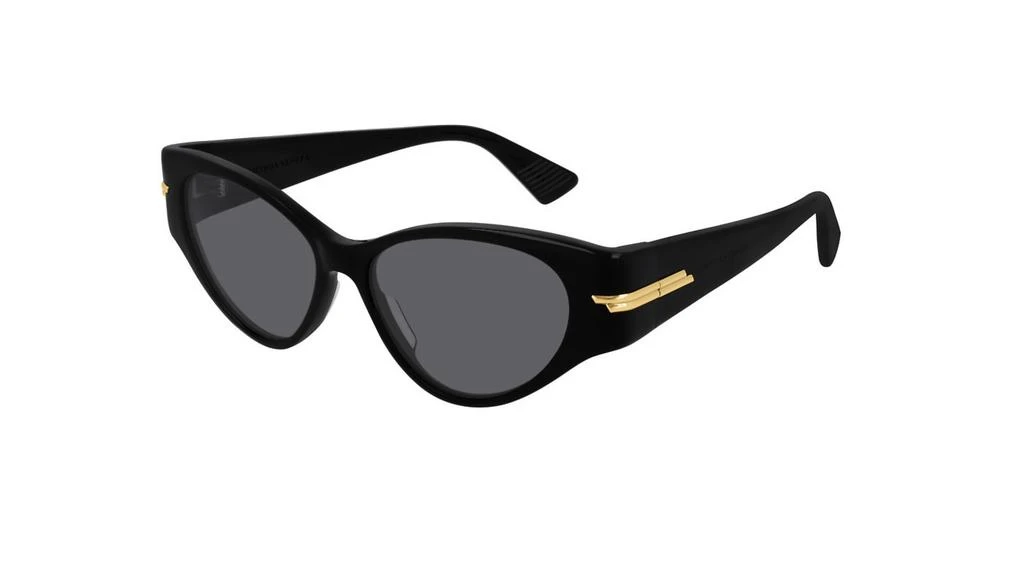 商品Bottega Veneta|Grey Oval Ladies Sunglasses BV1002S-001 55,价格¥1724,第1张图片