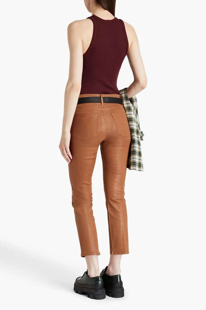 商品FRAME|Le High cropped coated high-rise straight-leg jeans,价格¥605,第3张图片详细描述