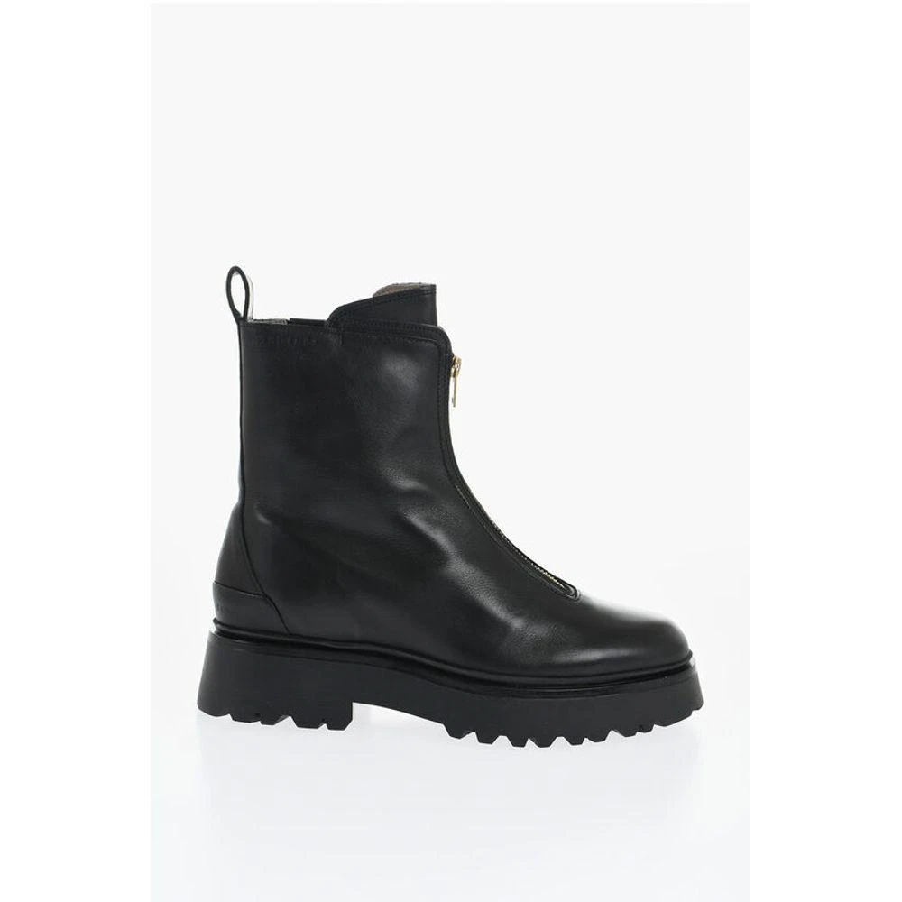 商品ALL SAINTS|AllSaints Leather OPHELIA Booties with Frontal Zip,价格¥1206,第3张图片详细描述