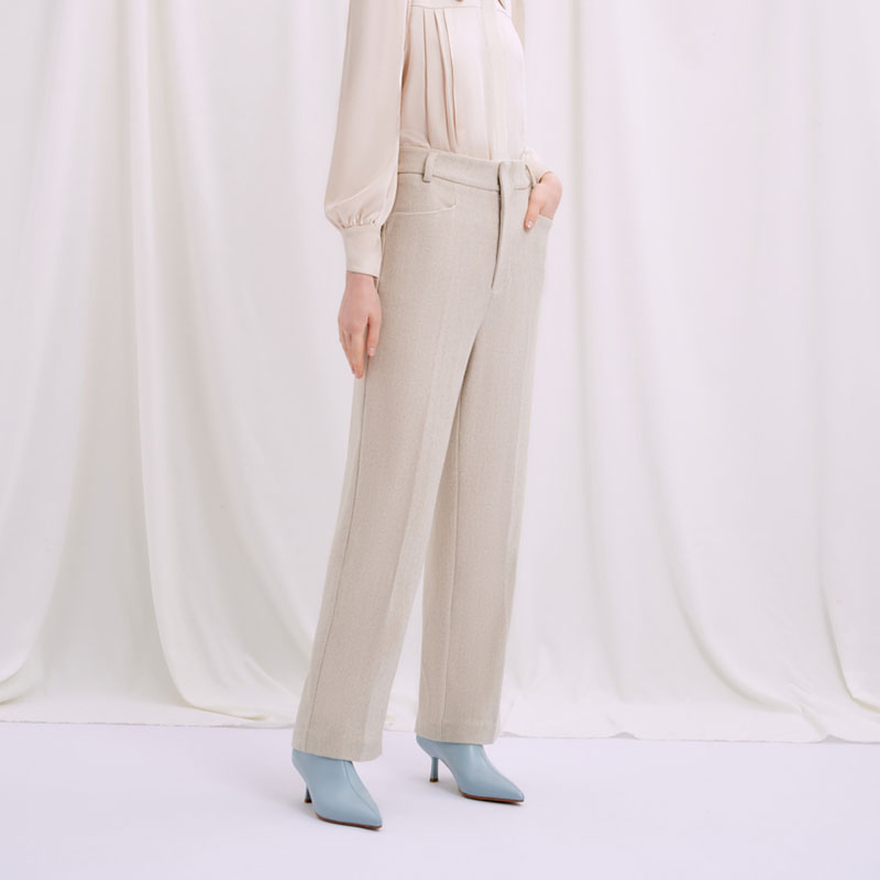 Malory Pants - Oatmeal | Malory羊毛裤 - 燕麦色商品第3张图片规格展示