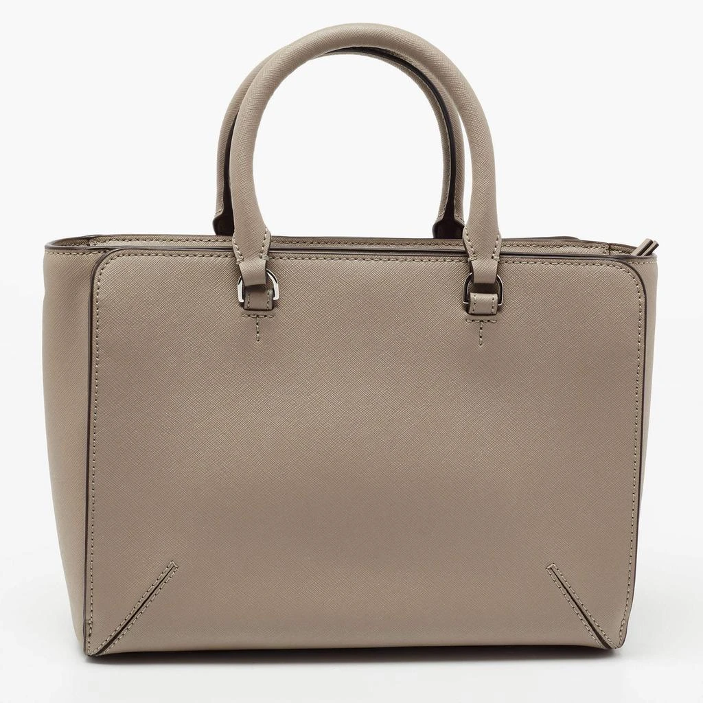 商品[二手商品] Tory Burch|Tory Burch Grey Saffiano Leather Robinson Top Zip Tote,价格¥3070,第4张图片详细描述