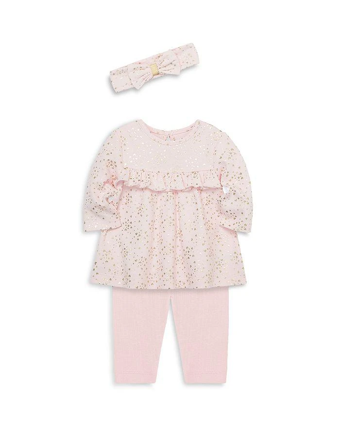 商品Little Me|Girls' Heart Shine Cotton Headband, Tunic, & Leggings Set - Baby,价格¥210,第3张图片详细描述