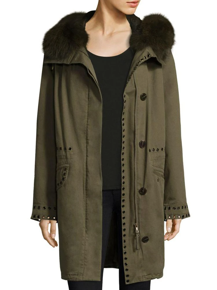 商品Yves Salomon|Classic Long Parka,价格¥5625,第1张图片