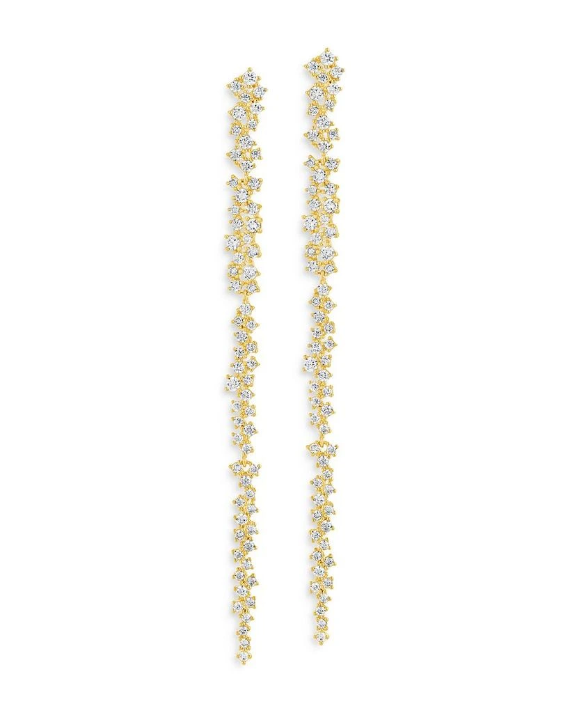 Audrina Cubic Zirconia Linear Drop Earrings in 14K Gold Plated 商品