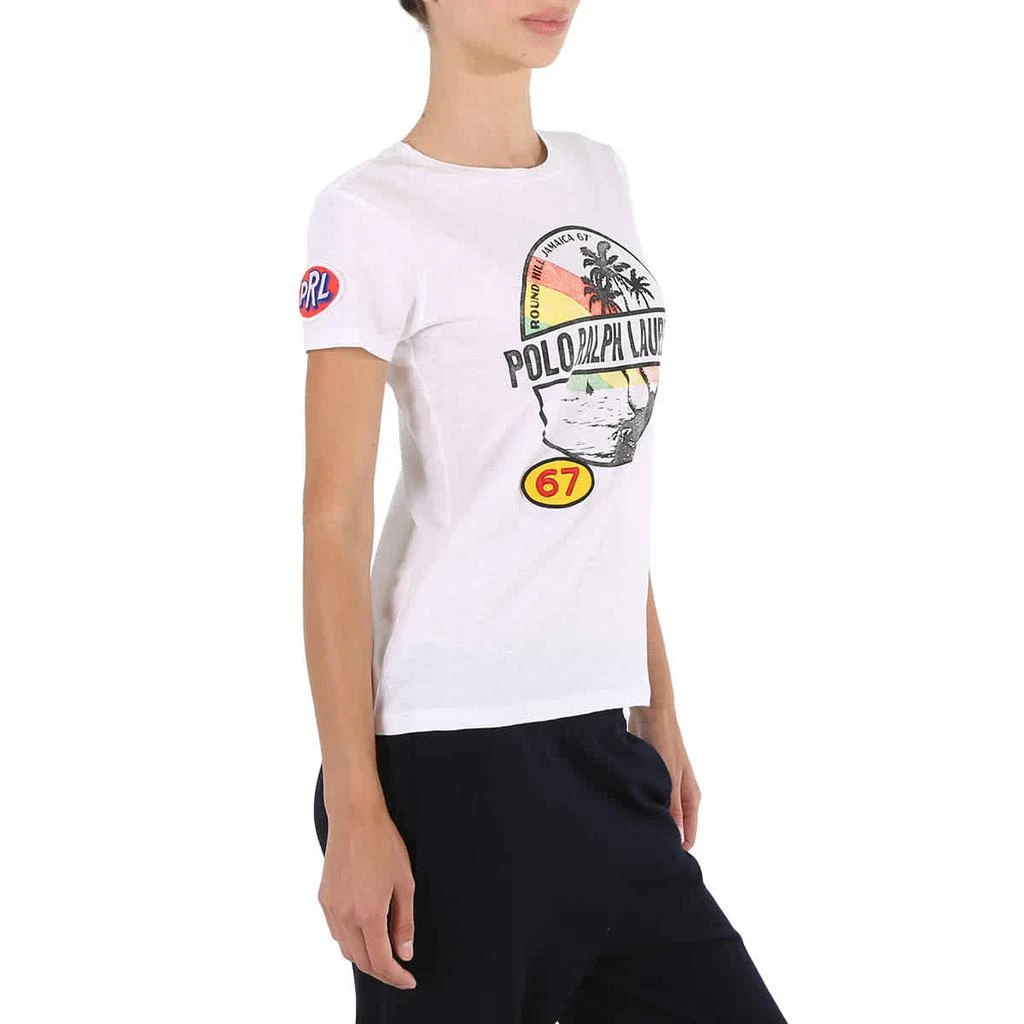 商品Ralph Lauren|Polo Ralph Lauren Ladies Logo Print T-Shirt in White, Size X-Small,价格¥224,第2张图片详细描述