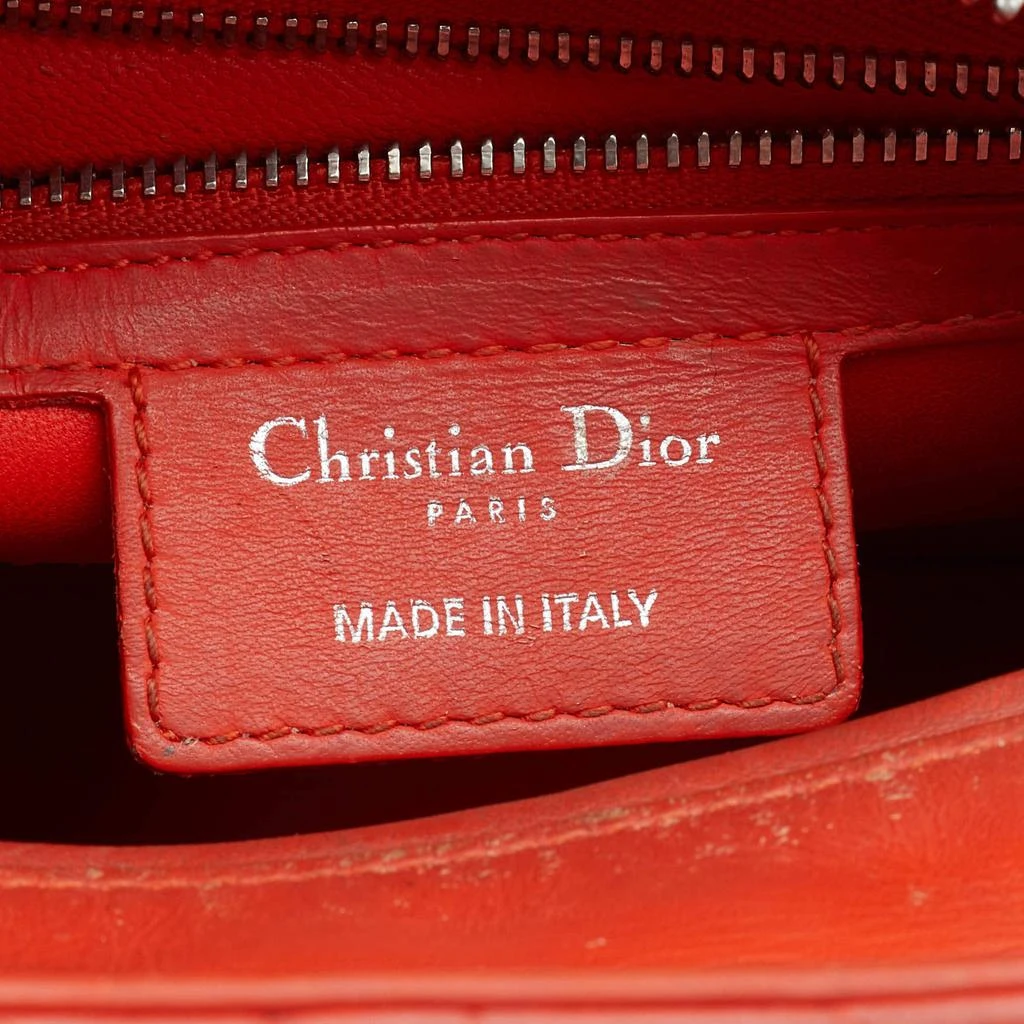 Dior Orange Cannage Embossed Leather Medium Lady Dior Tote 商品
