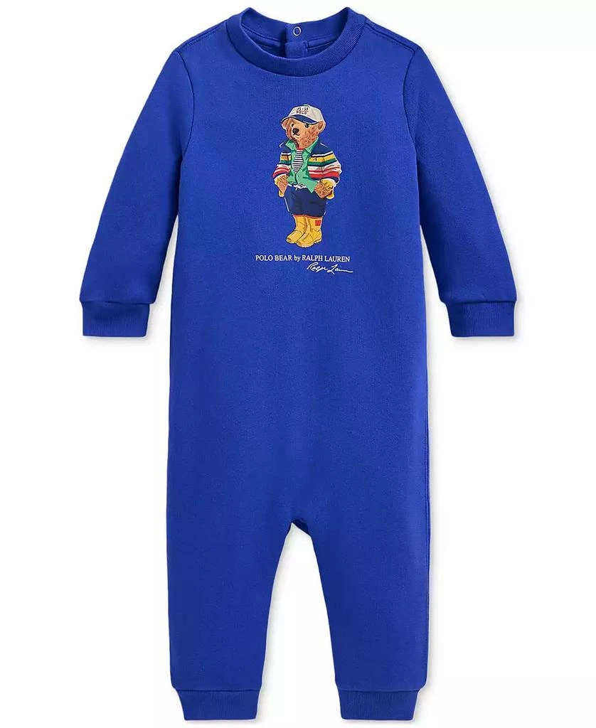 商品Ralph Lauren|Baby Fleece Polo Bear Coverall,价格¥371,第1张图片