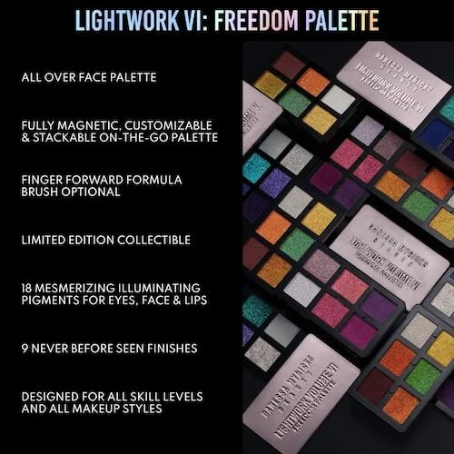 商品Danessa Myricks Beauty|LIGHTWORK VI The Freedom Palette: Magnetic, Customizable, Stackable Palette with Illuminating Pigments for Eyes, Face & Lips,价格¥1001,第3张图片详细描述