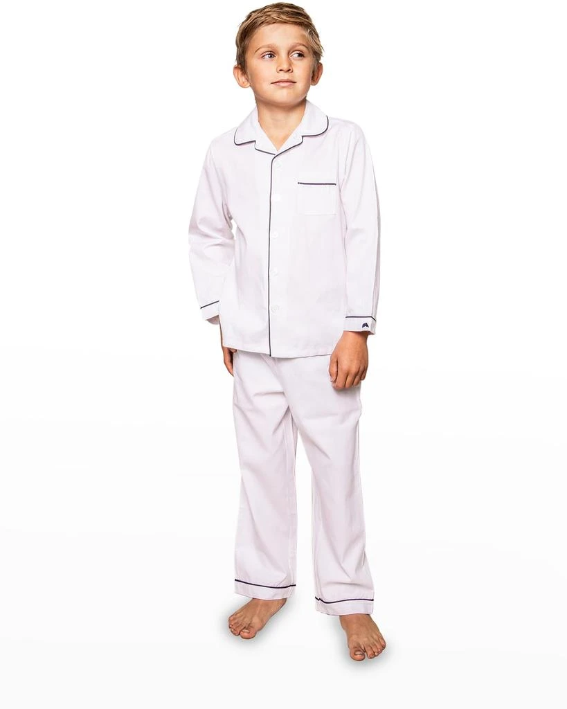 商品Petite Plume|Solid Pajama Set w/ Contrast Piping, Size 6M-14,价格¥448,第2张图片详细描述