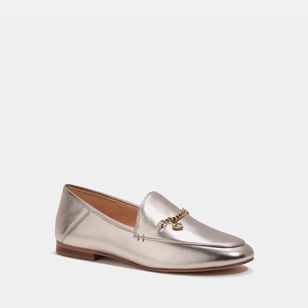 商品Coach|Coach Hanna Metallic Leather Loafers,价格¥695,第2张图片详细描述