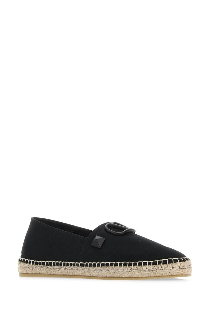 商品Valentino|Black canvas VLogo espadrilles,价格¥4396,第1张图片