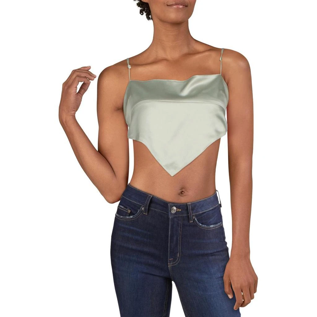 商品Danielle Bernstein|Danielle Bernstein Womens Handkerchief Cropped Tank Top,价格¥23,第4张图片详细描述