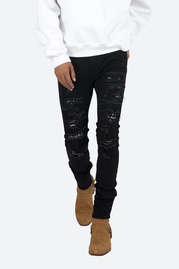 X165 Paisley Skinny Denim - Black/Black 商品
