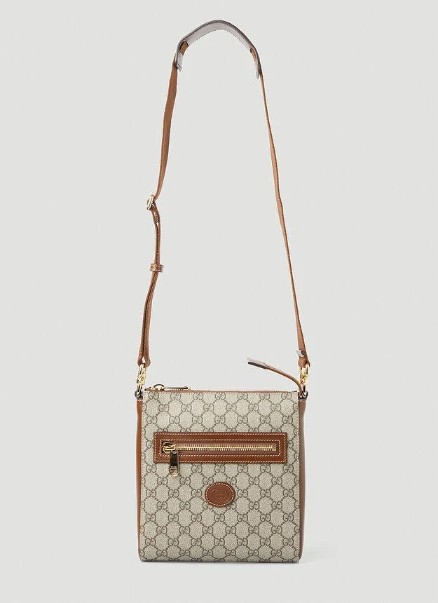 商品Gucci|GG Supreme Messenger Crossbody Bag in Beige,价格¥8470,第1张图片