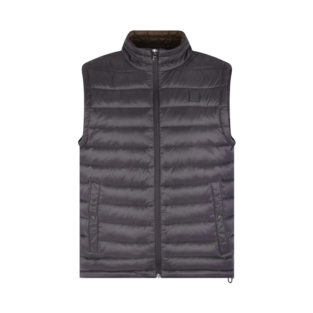 商品[国内直发] Hugo Boss|HUGO BOSS 男士黑色可折叠防水面料羽绒马夹 CHROMA-50427097-001,价格¥1275,第1张图片
