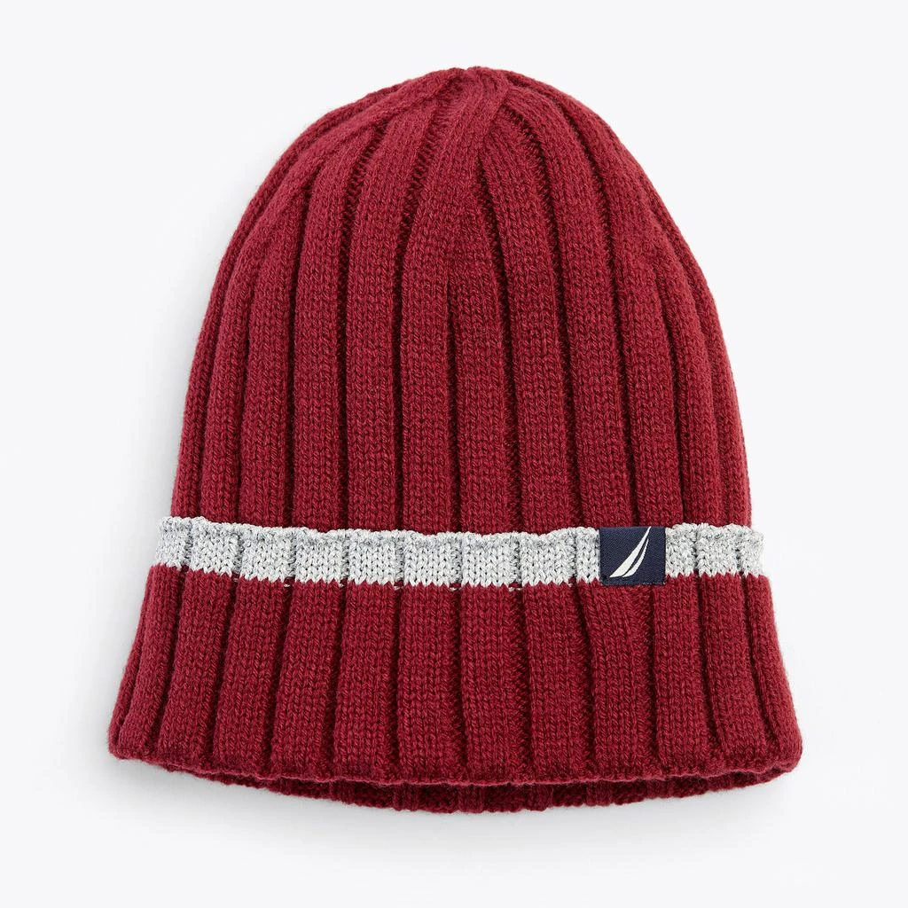 商品Nautica|Ribbed Metallic-Tipped Beanie,价格¥81,第1张图片