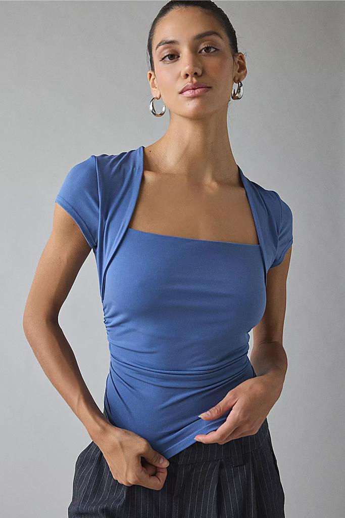 Shop UO Claire Cropped Cap Sleeve Shrug Top on Sale at BeyondStyle