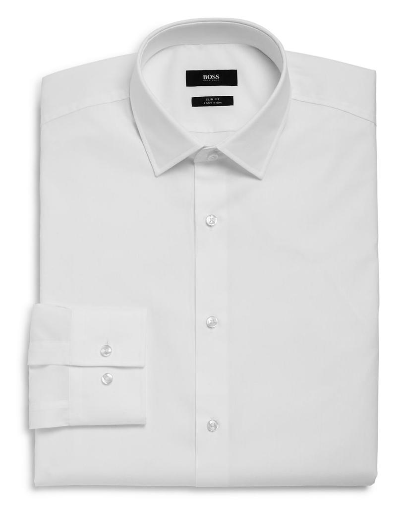Basic Solid Slim Fit Dress Shirt商品第1张图片规格展示