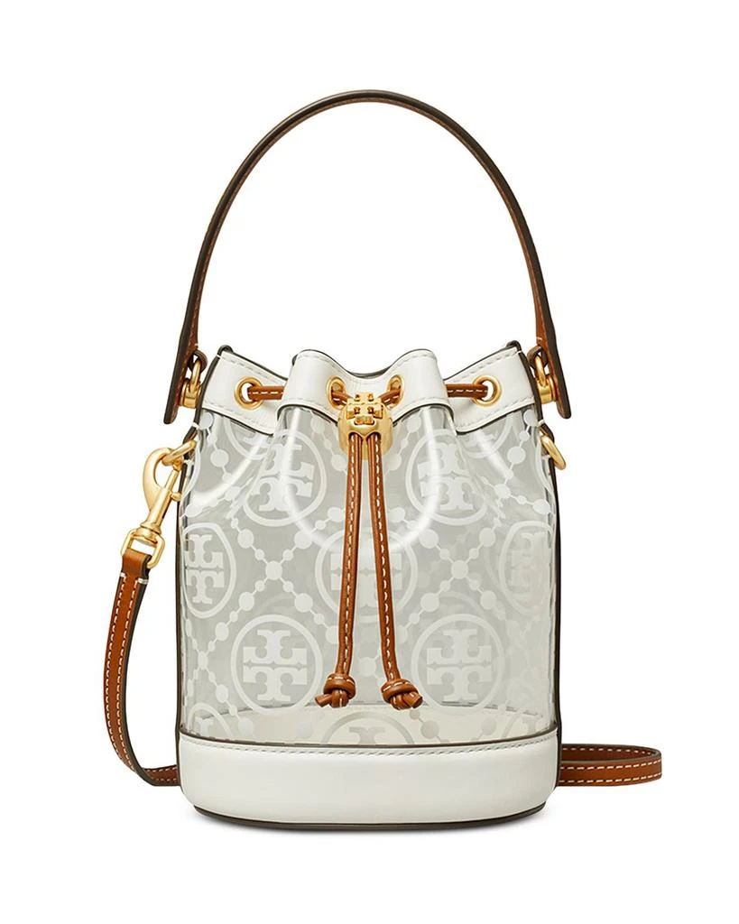 商品Tory Burch|Mini T Monogram Clear Bucket Bag,价格¥1773,第1张图片