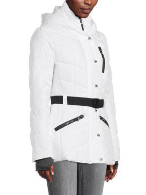 商品Michael Kors|Faux Fur Trim Hooded Puffer Jacket,价格¥672,第5张图片详细描述