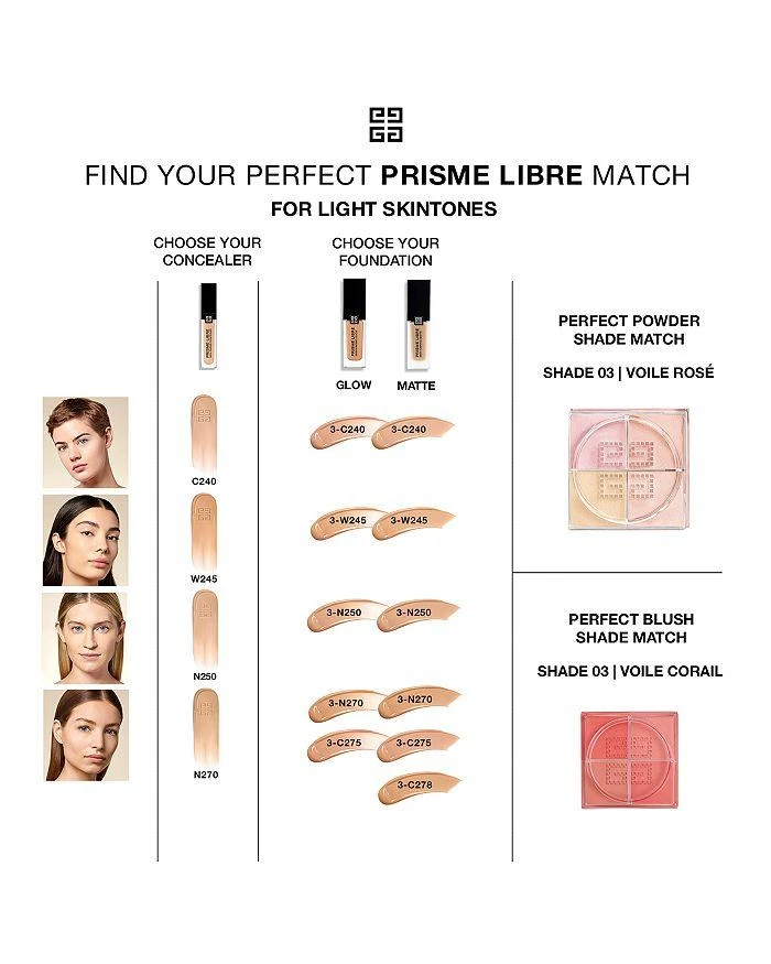 商品Givenchy|Prisme Libre Skin-Caring Glow Foundation,价格¥442,第5张图片详细描述