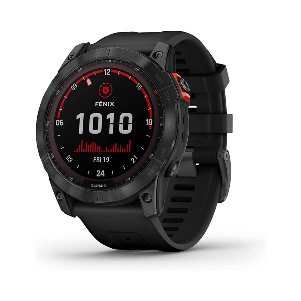 商品Garmin|Unisex Fenix 7X Solar Slate Gray with Black Silicone Band Smart Watch 51mm,价格¥5894,第4张图片详细描述