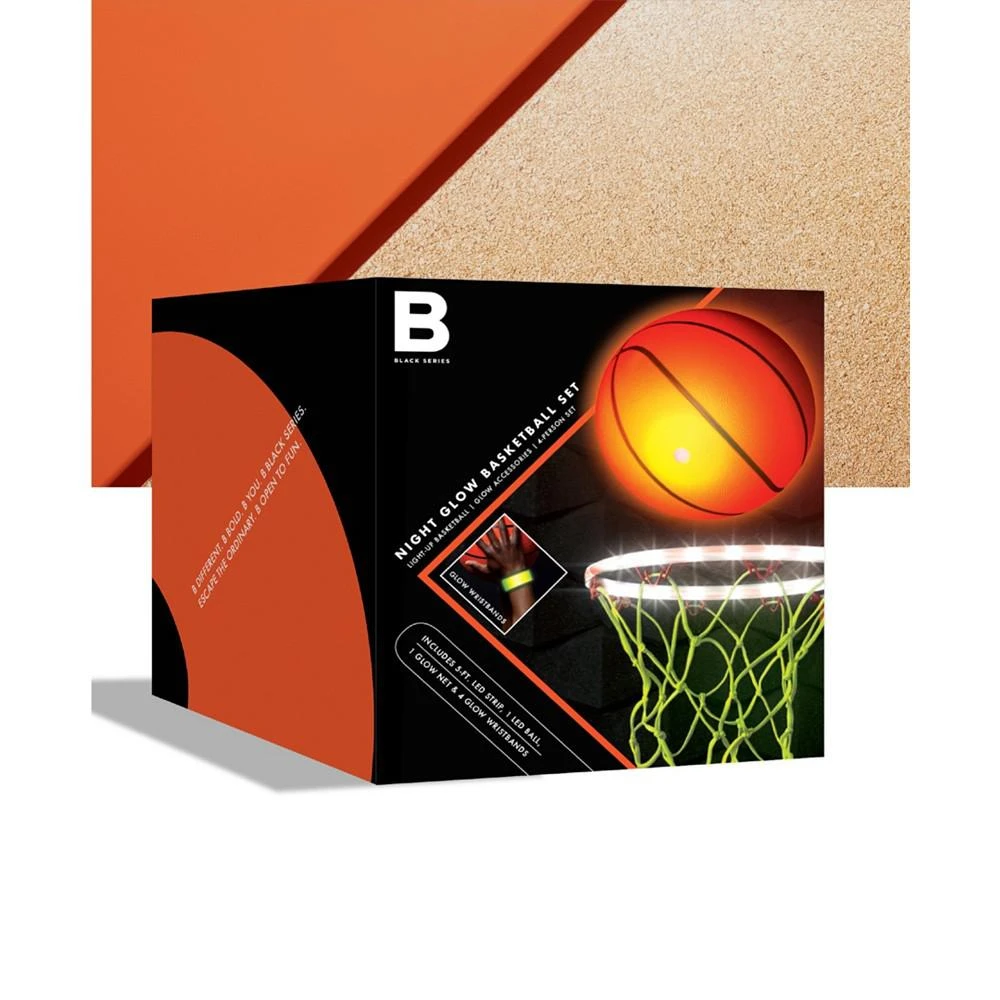 商品Black Series|Night Glow Basketball Set, LED Light-Up Ball Net and Wristbands,价格¥359,第4张图片详细描述