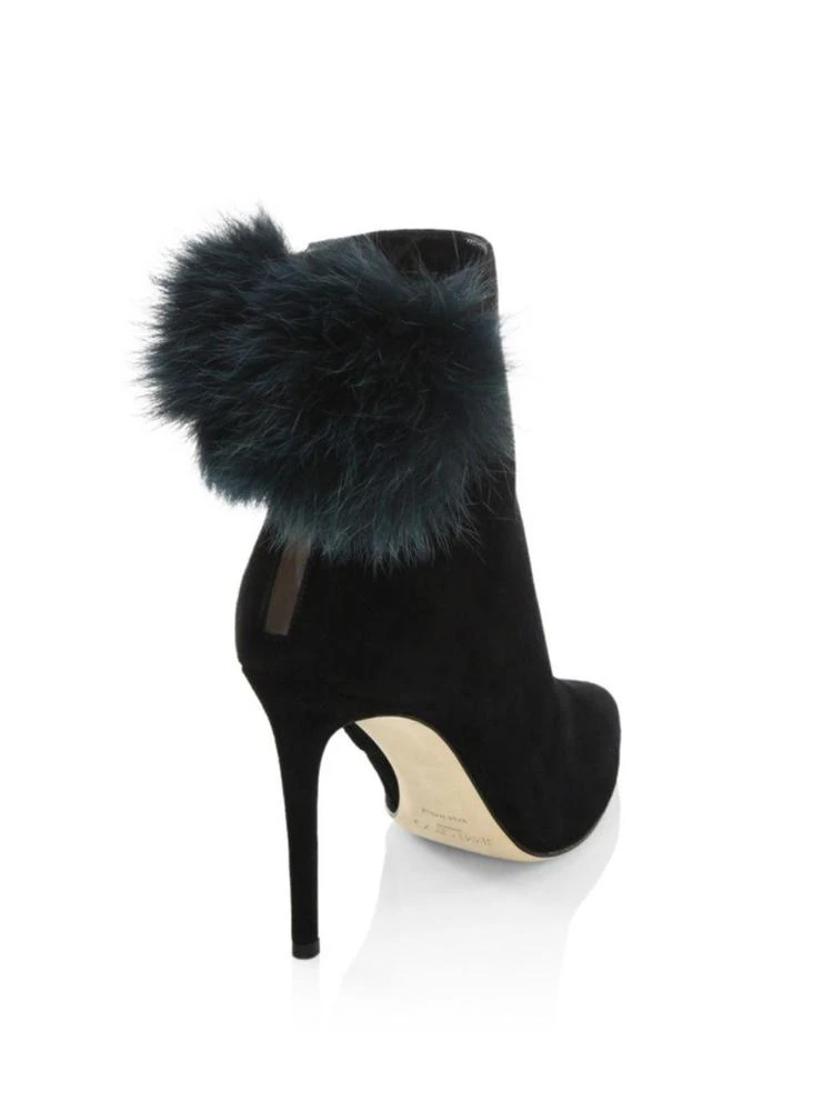 商品Jimmy Choo|Tesler Fur Pom & Suede Booties,价格¥3747,第2张图片详细描述