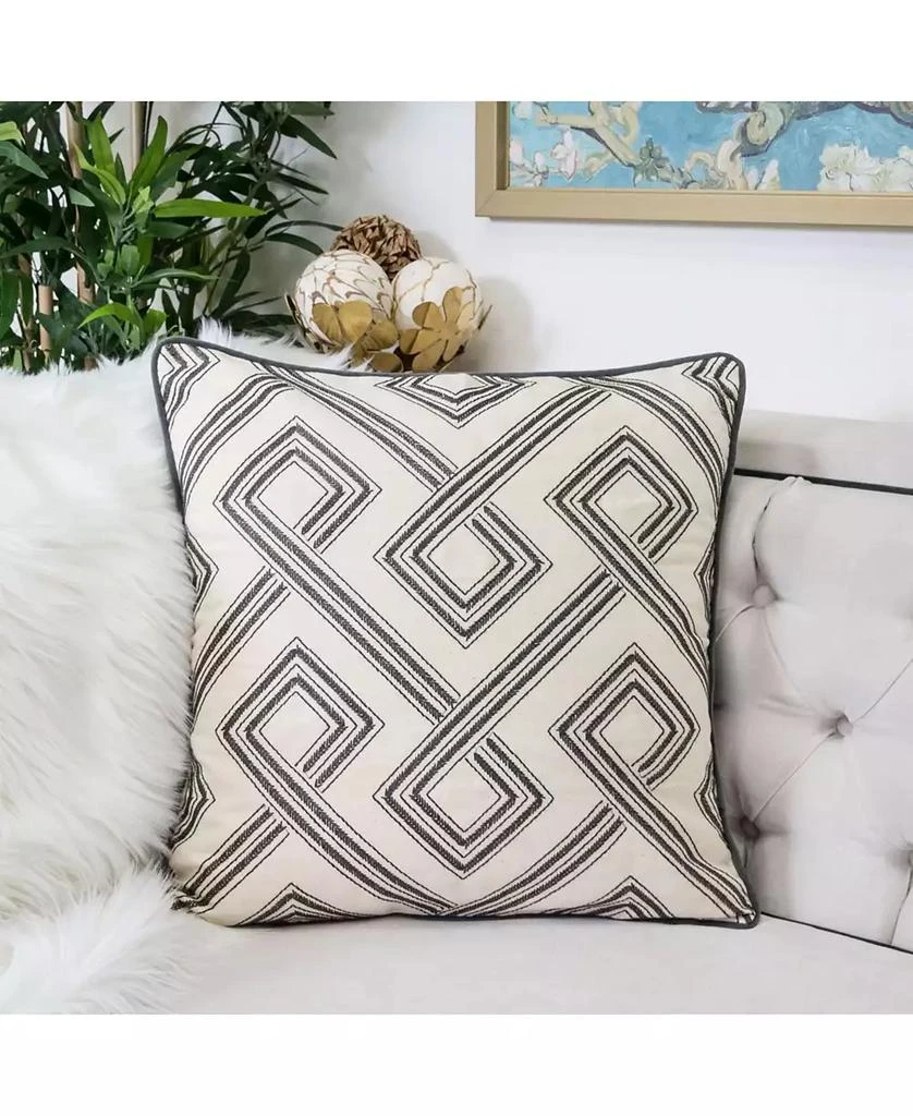 商品Homey Cozy|Camila Embroidery Square Decorative Throw Pillow,价格¥297,第3张图片详细描述