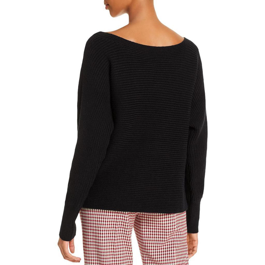 商品AQUA|Aqua Womens Ribbed Dolman Sleeve Sweater,价格¥90,第4张图片详细描述