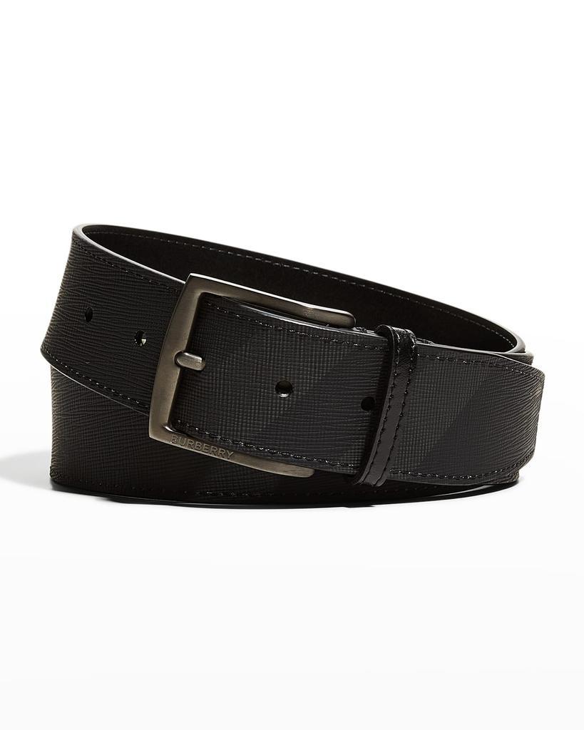 商品Burberry|Men's Square Buckle Leather Belt,价格¥1395,第1张图片