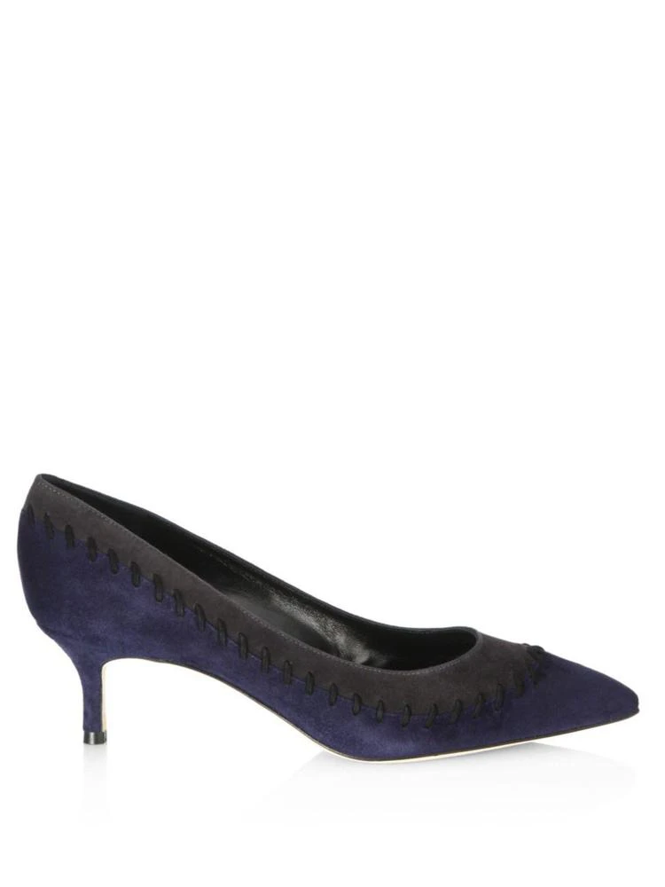 商品Manolo Blahnik|Picatrina Point-Toe Suede Pumps,价格¥2399,第5张图片详细描述