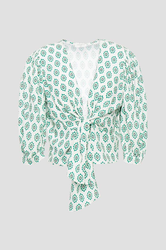 Namal knotted printed woven top商品第3张图片规格展示