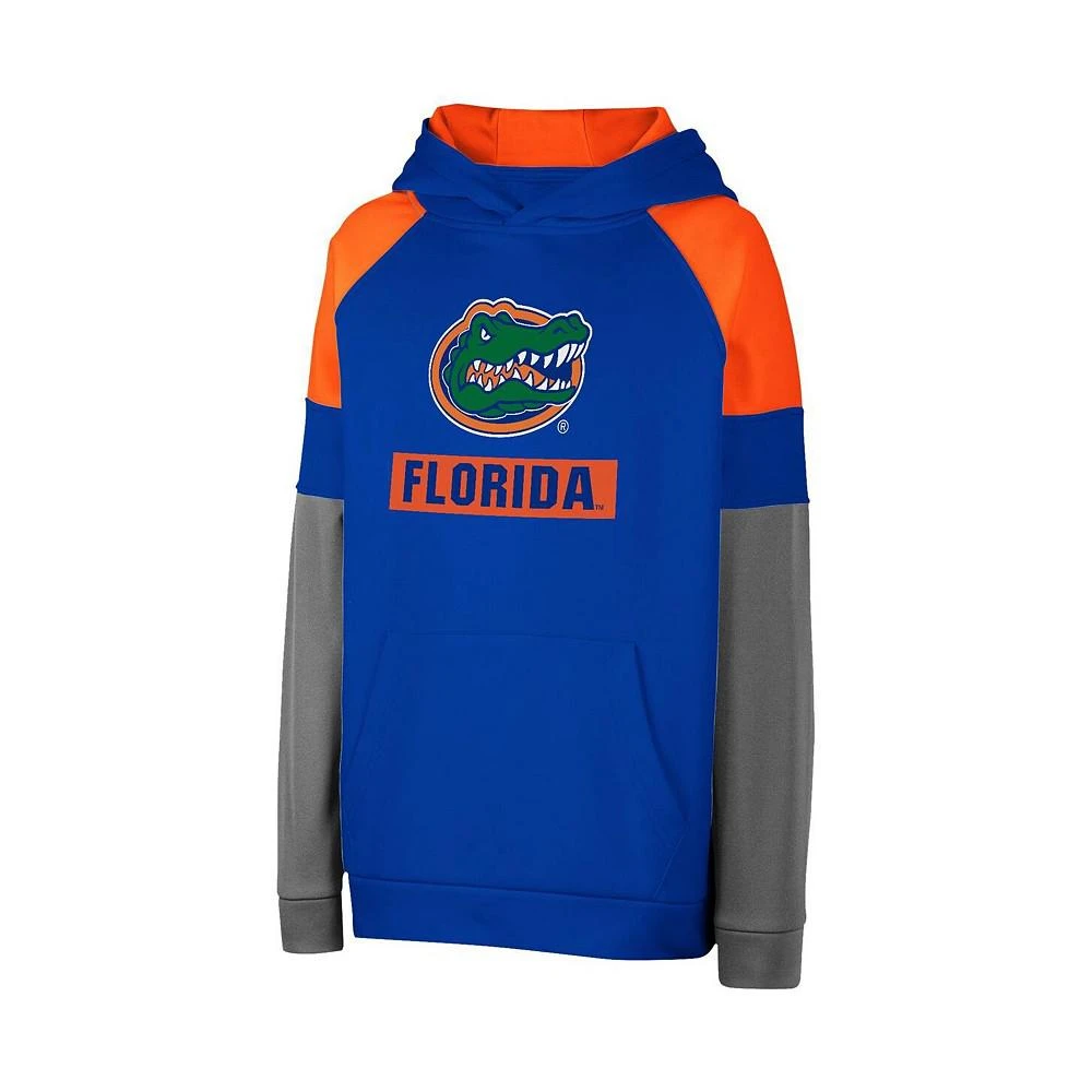 商品Colosseum|Big Boys Royal Florida Gators Colorblocked Raglan Pullover Hoodie,价格¥248,第2张图片详细描述