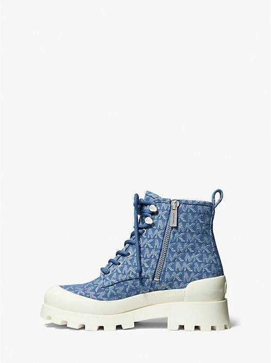 商品Michael Kors|Payton Denim Jacquard Combat Boot,价格¥894,第3张图片详细描述