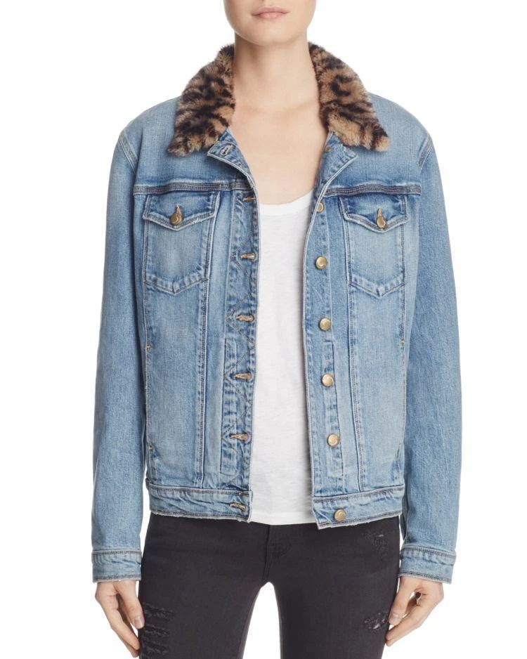 商品Joe's Jeans|Denim Faux-Fur Collar Boyfriend Jacket,价格¥2007,第1张图片