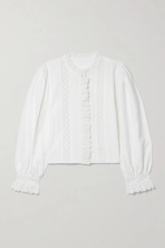 商品DÔEN|Vermont 罗纹马德拉刺绣有机纯棉衬衫,价格¥1321,第1张图片