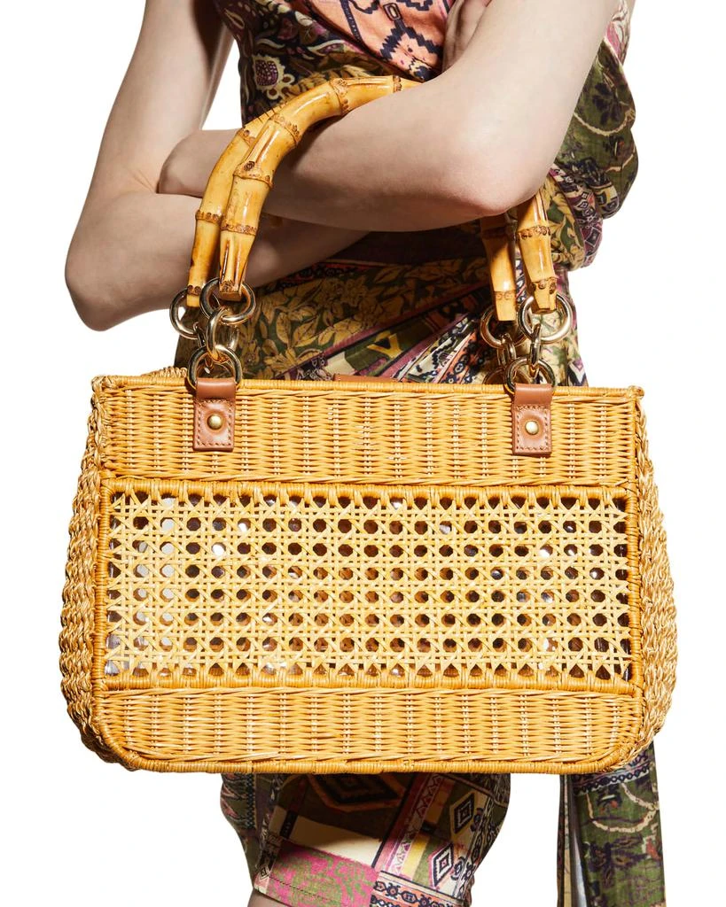 商品SERPUI|Amanda Wicker Top-Handle Bag,价格¥1749,第4张图片详细描述