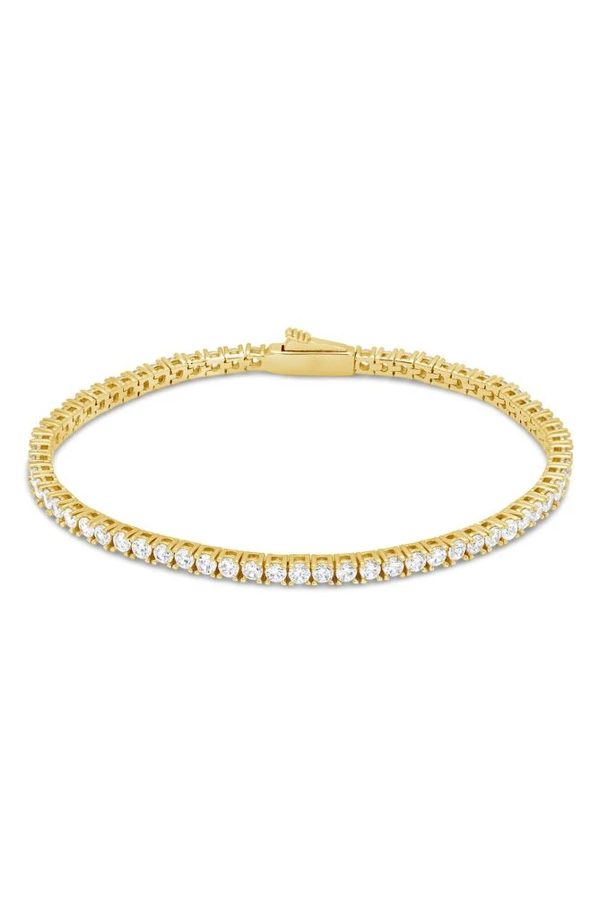 商品Sterling Forever|14K Gold Plated Cubic Zirconia Tennis Bracelet,价格¥300,第1张图片