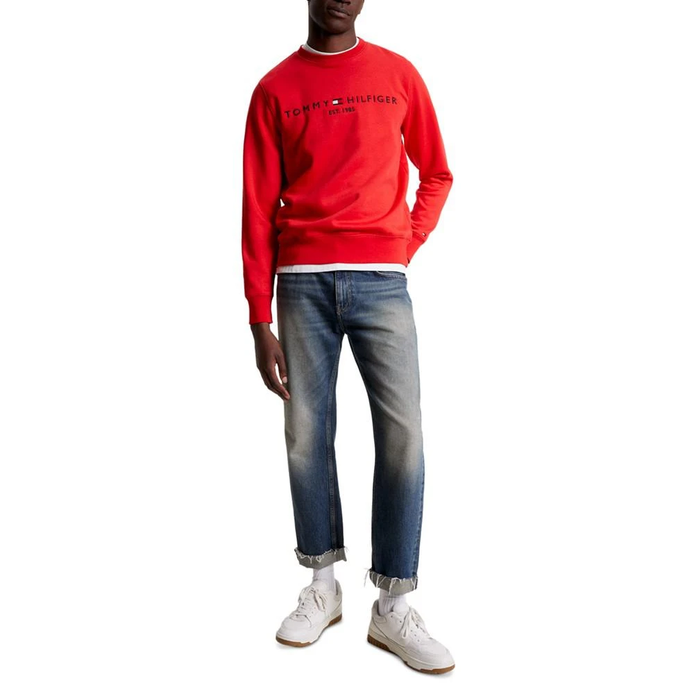 商品Tommy Hilfiger|Men's Embroidered Logo Fleece Sweatshirt,价格¥413,第3张图片详细描述