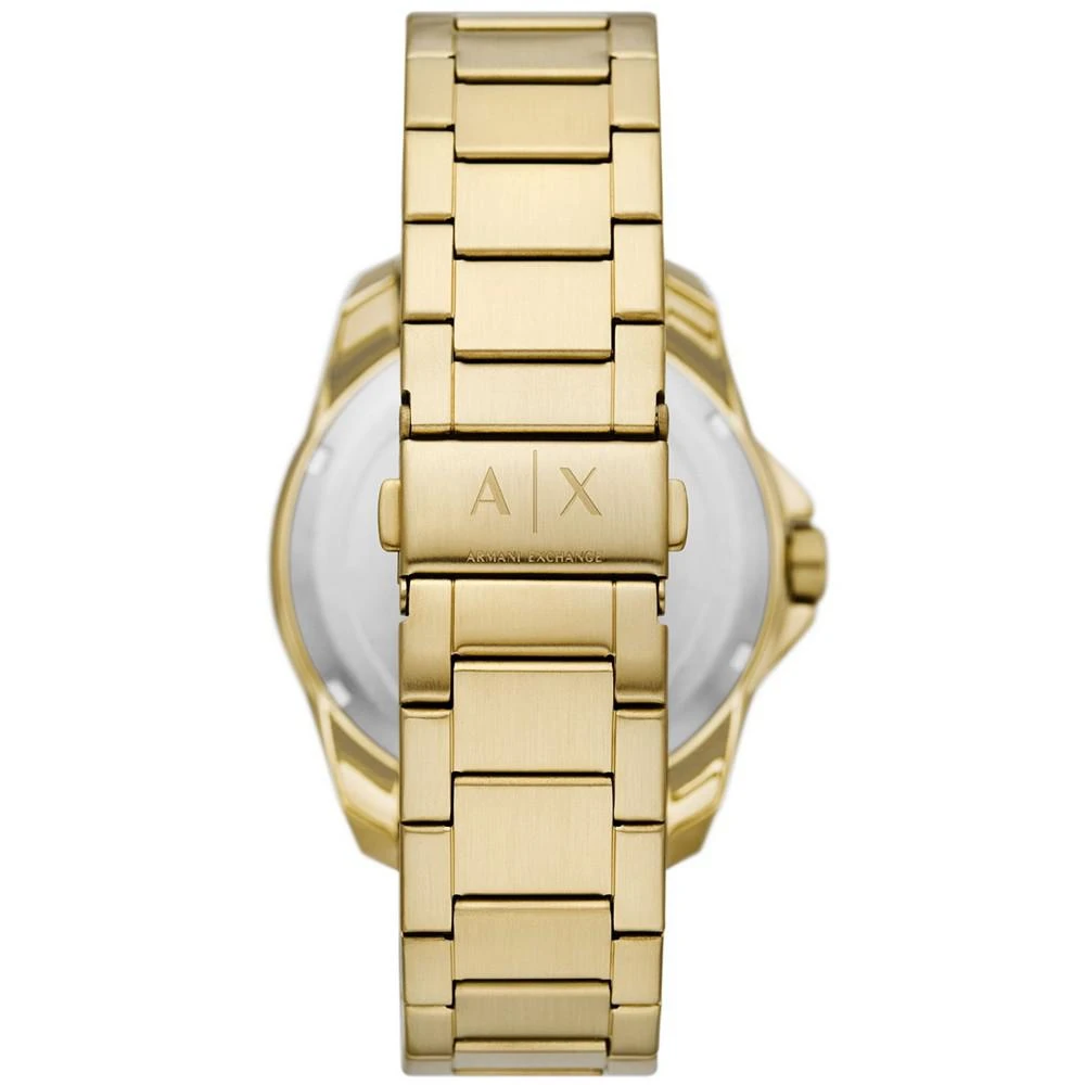 商品Armani Exchange|Men's Quartz Three Hand Date Gold-tone Stainless Steel Watch 44mm,价格¥1620,第3张图片详细描述